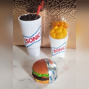 Mini brands Sonic Burger Tater Tots Large Soda Lot Barbie Size Dollhouse Food